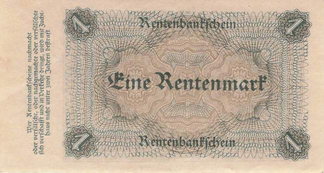 1 Rentenmark 1923 ro.154a F